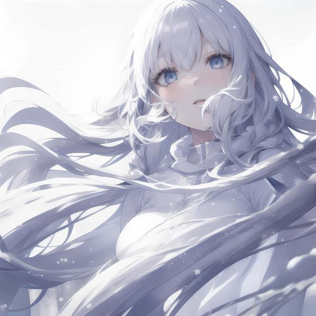 снег